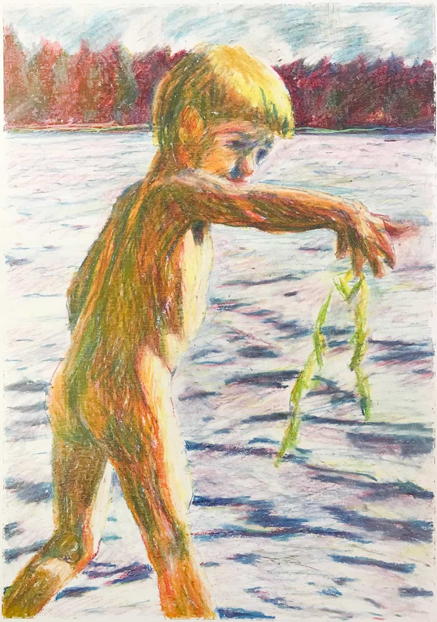 Taidegalleria Kangasniemi Lounas ja Leipä Vera den Arend - muotokuvia ja luonnoksia - kesä- ja heinäkuussa